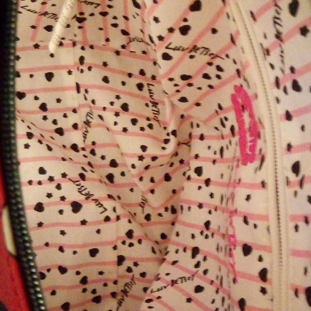 Betsy Johnson, panda why, black, pinkbag
